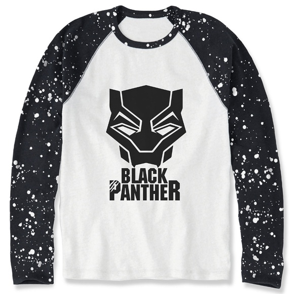 Black Panther Marvel Avengers Long Sleeve T-Shirt - Picture 1 of 2